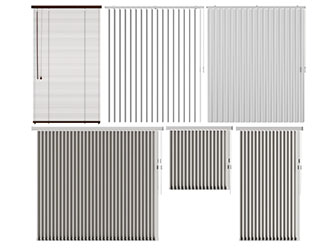 现代百叶窗帘升降帘3d模型 现代百叶窗帘升降帘