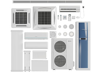 现代空调外机暖气片和中央空调