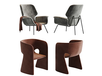 现代布艺休闲椅子