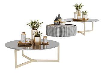 现代圆形茶几坐墩