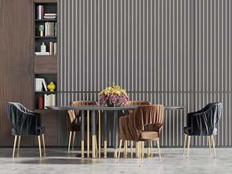 现代轻奢椭圆形餐桌椅组合