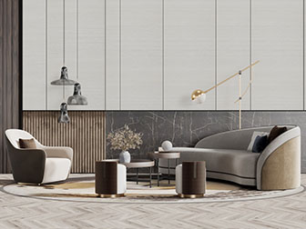 后现代弧形多人单人沙发组合