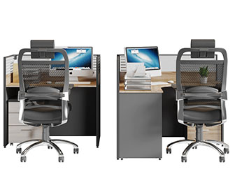 现代双向办公桌椅组合