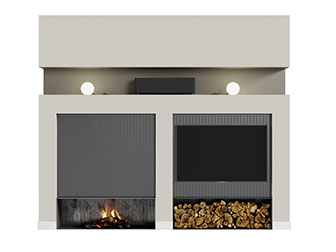 现代黑色金属壁炉火炉