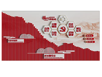 现代党建文化宣传背景墙3d模型 现代党建文化宣传背景墙