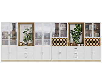 北欧实木套色装饰柜酒柜3d模型 北欧实木套色装饰柜酒柜