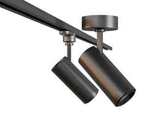 现代黑色轨道灯筒灯射灯