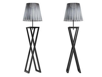 北欧交叉支架的落地灯