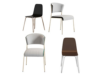 现代轻奢餐椅休闲椅子