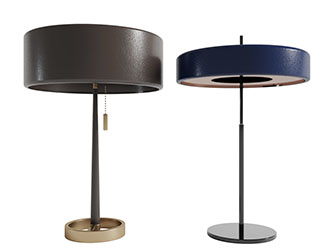 现代皮革灯罩台灯床头灯