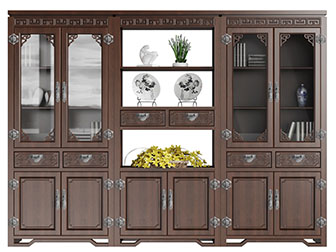 新中式实木装饰收纳柜