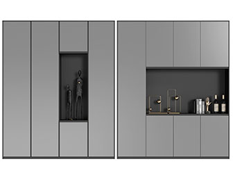 现代灰色装饰收纳储物柜