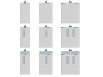 现代金属消防平开门楼道防火门