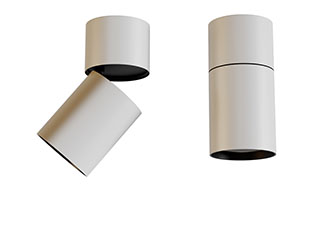 现代白色金属筒灯射灯