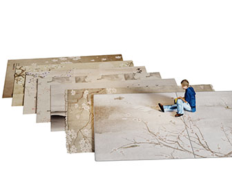 新中式植物花卉图案的地毯3d模型 新中式植物花卉图案的地毯