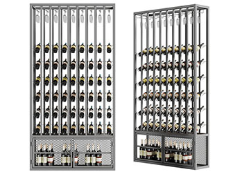 现代金属红酒货架收纳架3d模型 现代金属红酒货架收纳架