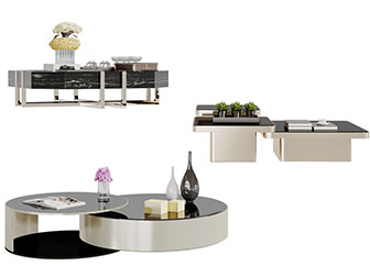 现代圆形方形不规则形茶几