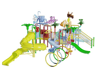 现代儿童游乐场大型滑滑梯游乐设备设施3d模型 现代儿童游乐场大型滑滑梯游乐设备设施