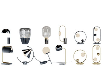 现代轻奢金属灯罩台灯床头灯