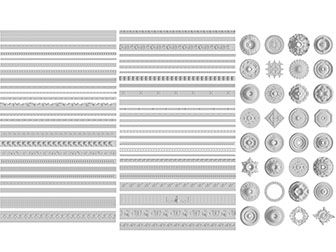 欧式角线雕花构件灯盘