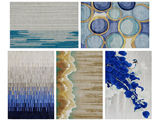 新中式长方形地毯3d模型 新中式长方形地毯