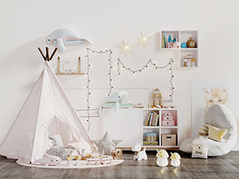 现代儿童帐篷玩偶积木玩具活动空间