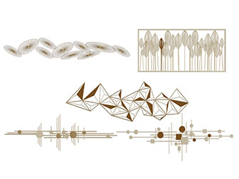 新中式金属墙饰挂件