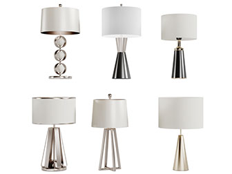 现代圆柱形灯罩台灯床头灯