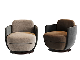 现代布艺单人沙发3d模型 现代布艺单人沙发