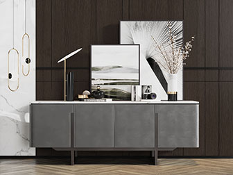 新中式灰色电视柜