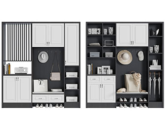 北欧实木装饰玄关鞋柜