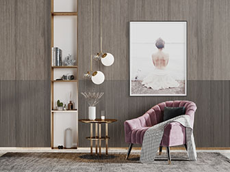 现代紫色单人沙发茶几3d模型 现代紫色单人沙发茶几