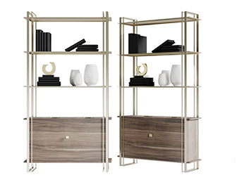 新中式金属支架的装饰收纳架