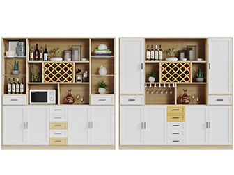 新中式带抽屉的酒柜3d模型 新中式带抽屉的酒柜