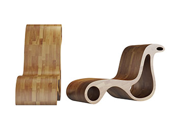 现代实木休闲椅子