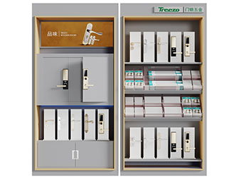 新中式密码锁货架展柜