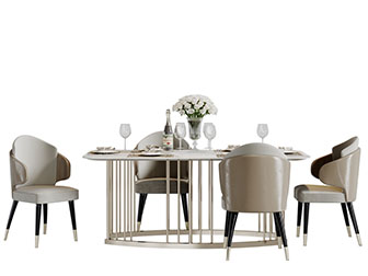 现代轻奢餐桌椅组合