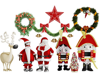 圣诞老人装饰品挂件摆件