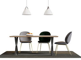 现代轻奢实木餐桌椅组合