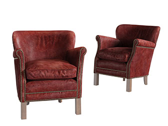 美式铁锈红布艺单人沙发3d模型 美式铁锈红布艺单人沙发