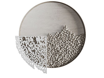 现代实木圆形装饰挂件