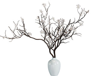 中式陶瓷花瓶梅花