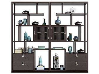 新中式对称装饰柜