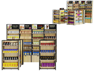 工业风金属框架实木货架3d模型 工业风金属框架实木货架