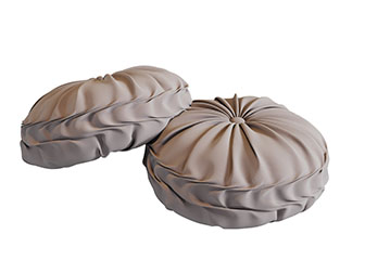 现代圆形布艺坐垫