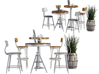 工业风餐桌椅组合