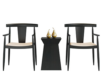 新中式休闲椅子角几