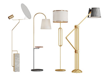 现代金属支架落地灯