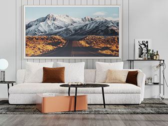 现代布艺多人沙发茶几组合