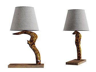 中式枯枝灯架台灯